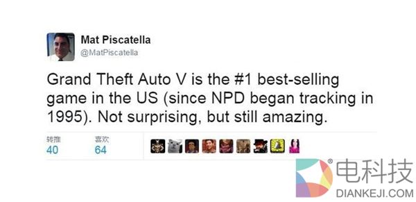 狂销8000万份！《GTA5》成美国20多年来最吸金游戏