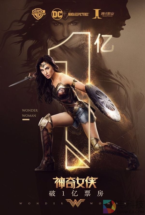 《神奇女侠》国内票房一天破亿！口碑爆棚
