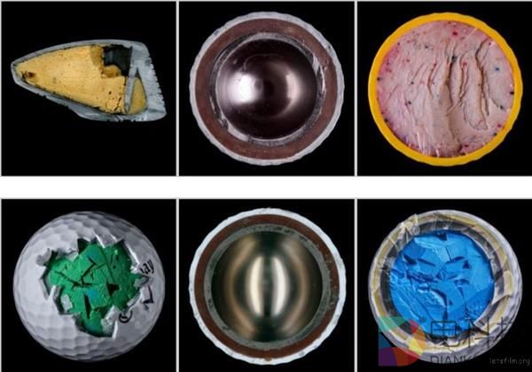 摄影师把高尔夫球切开 结果发现了一个奇妙的世界