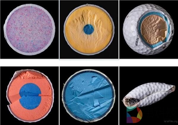 摄影师把高尔夫球切开 结果发现了一个奇妙的世界