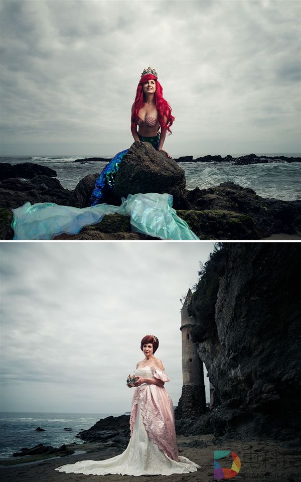 真实母女Cosplay迪士尼经典公主&衰老后…