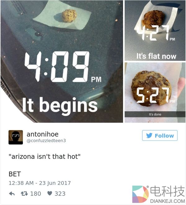 美国凤凰城高温逼疯人类 墙都晒化了……