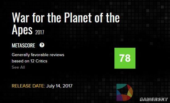 《猩球崛起3》评分出炉 好评如潮