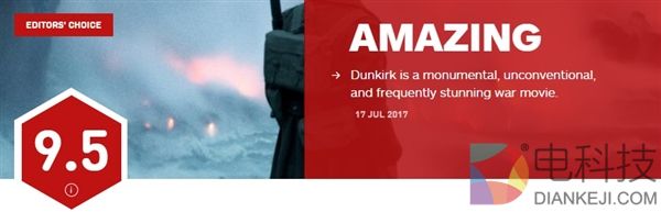 《敦刻尔克》到底有多好看？IGN 9.5分