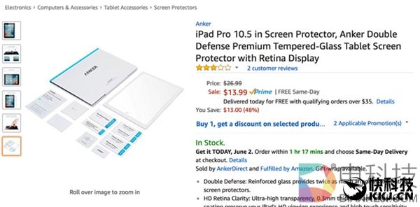 保护膜泄天机：10.5英寸iPad Pro现身BT薄...