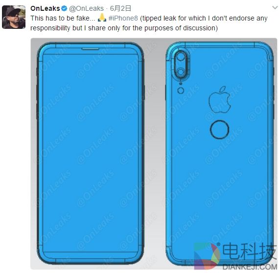 iPhone 8终极设计敲定！全面屏竖排摄像头、绝非后指纹