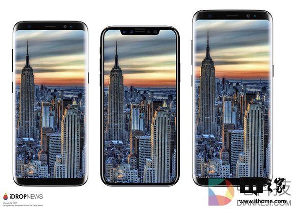 苹果iPhone8三围尺寸曝光：渲染图对比iPhone7