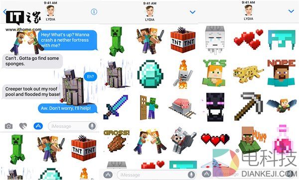 Mojang推出苹果iMessage《我的世界》贴纸表情