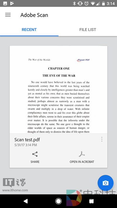 Adobe发布免费OCR文字识别应用:Adobe Scan
