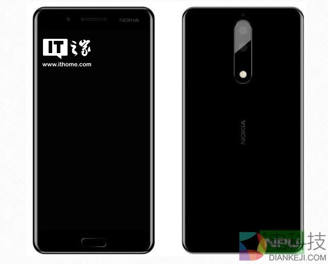 诺基亚9亮黑版渲染图曝光：腰圆键+后置双摄