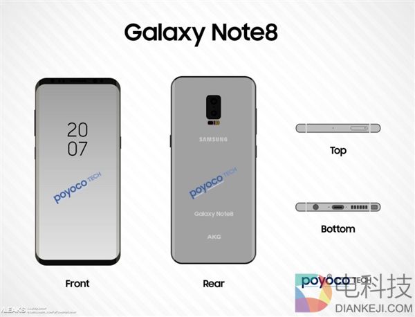 阻击iPhone 8！三星Note 8将在8月亮相：全面屏+双摄