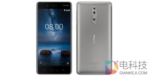 4000元！诺基亚8银色版现身：蔡司双摄、骁龙835