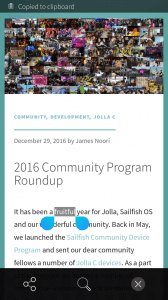 旗鱼Sailfish系统v2.1.0已向Jolla设备提早更新用户推送