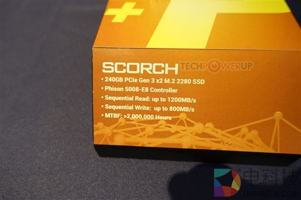 博帝展示Scorch M.2 SSD：群联亲民主控5008-E8也狂飙