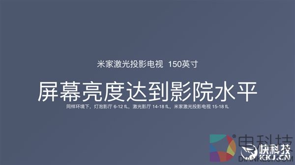 米家激光投影电视正式发布:150英寸/媲美影院